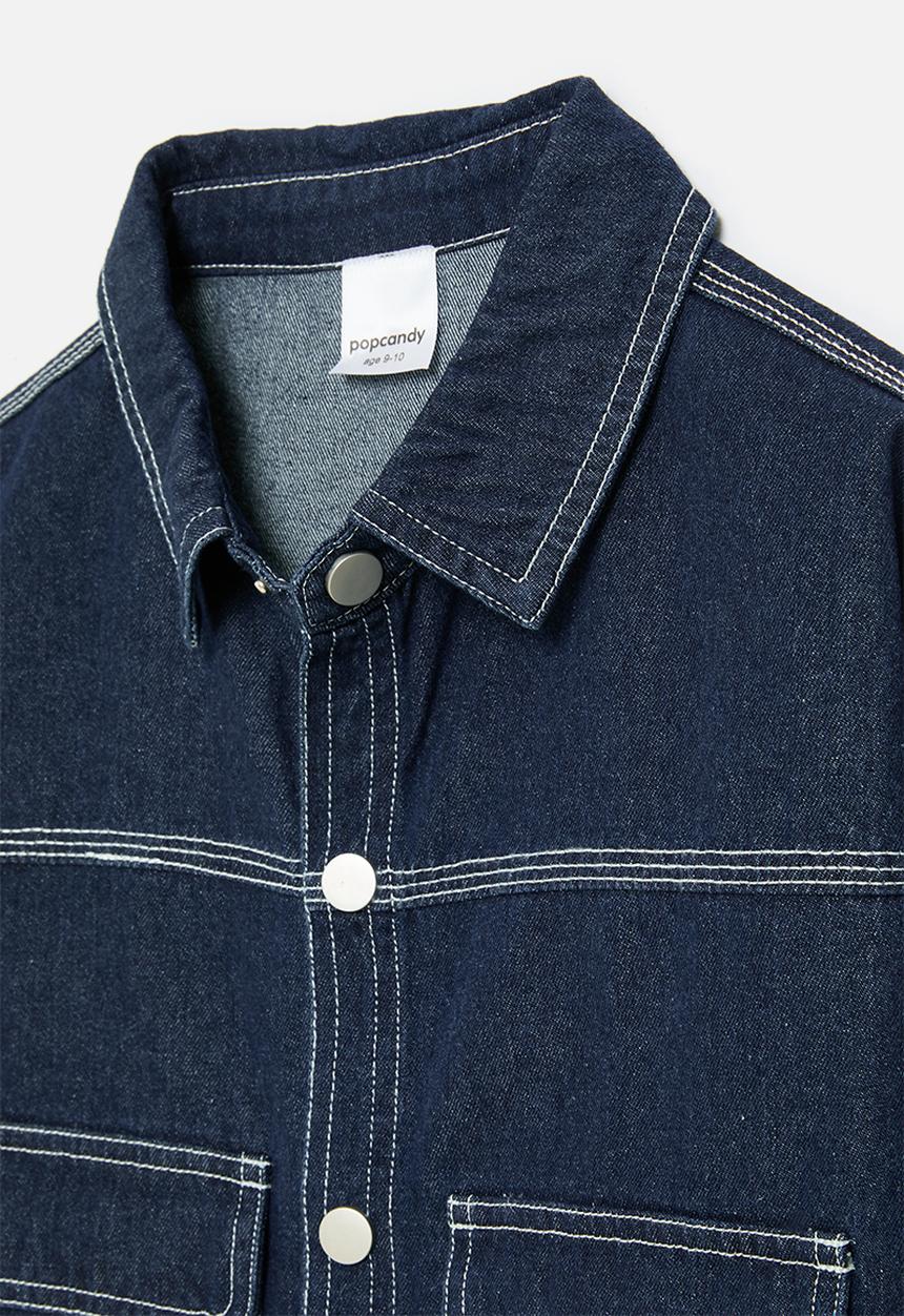 Pop Candy - Denim overshirt - blue