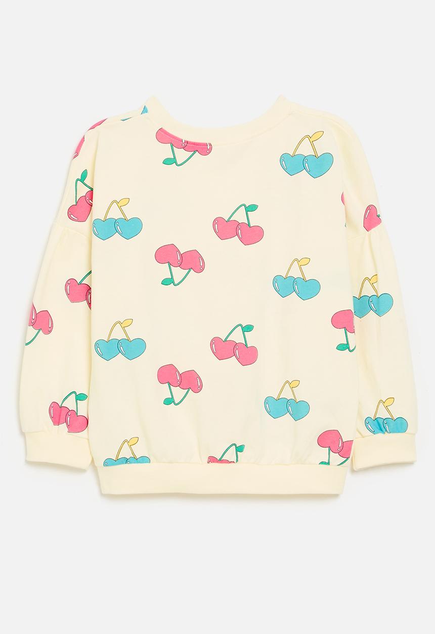 Pop Candy - printed sweat top-ecru