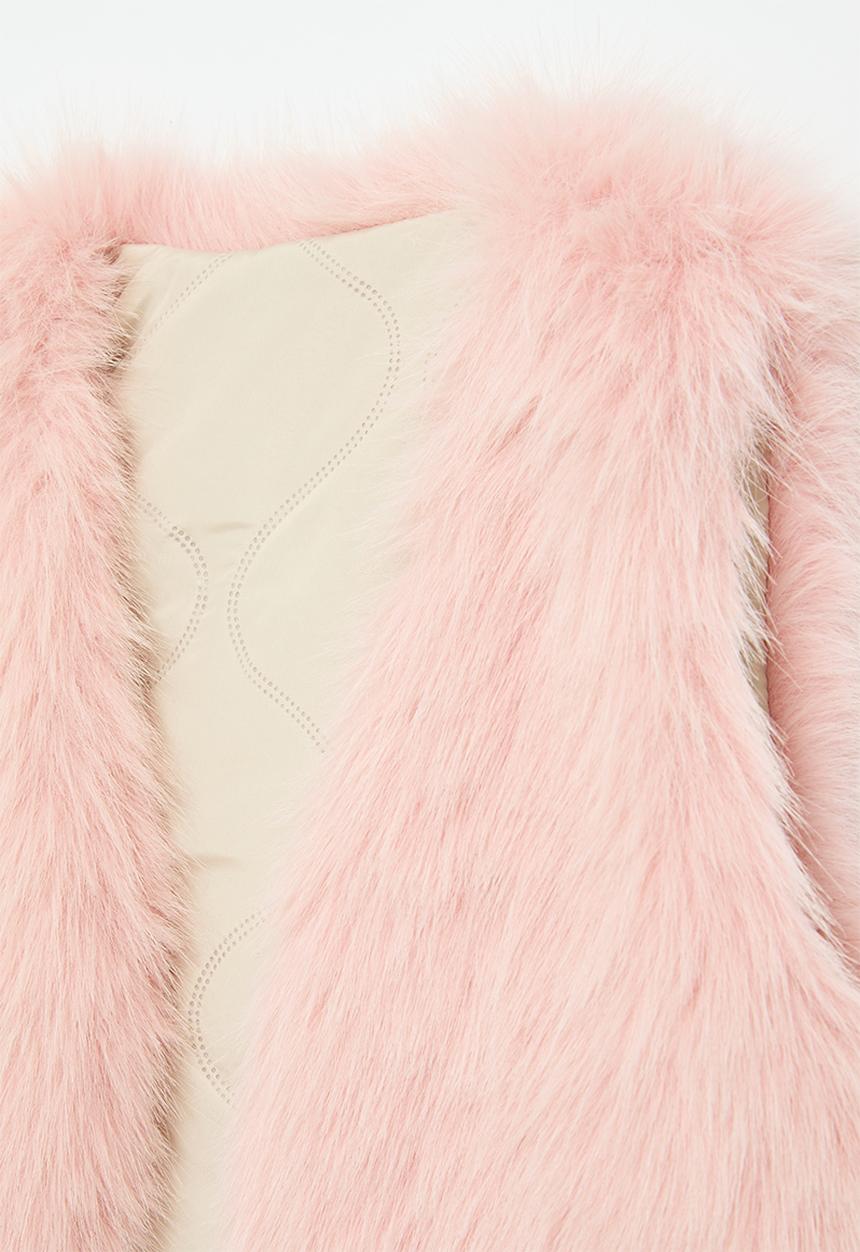 Pop Candy - Faux fur gilet - pink