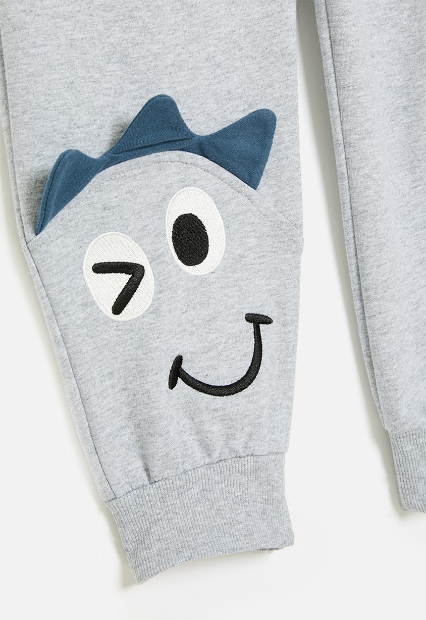 Pop Candy - Applique sweat pants-grey