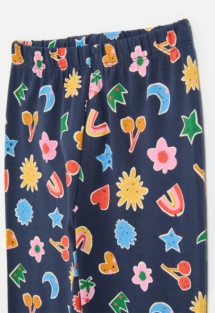 Pop Candy - Printed leggings - navy blue