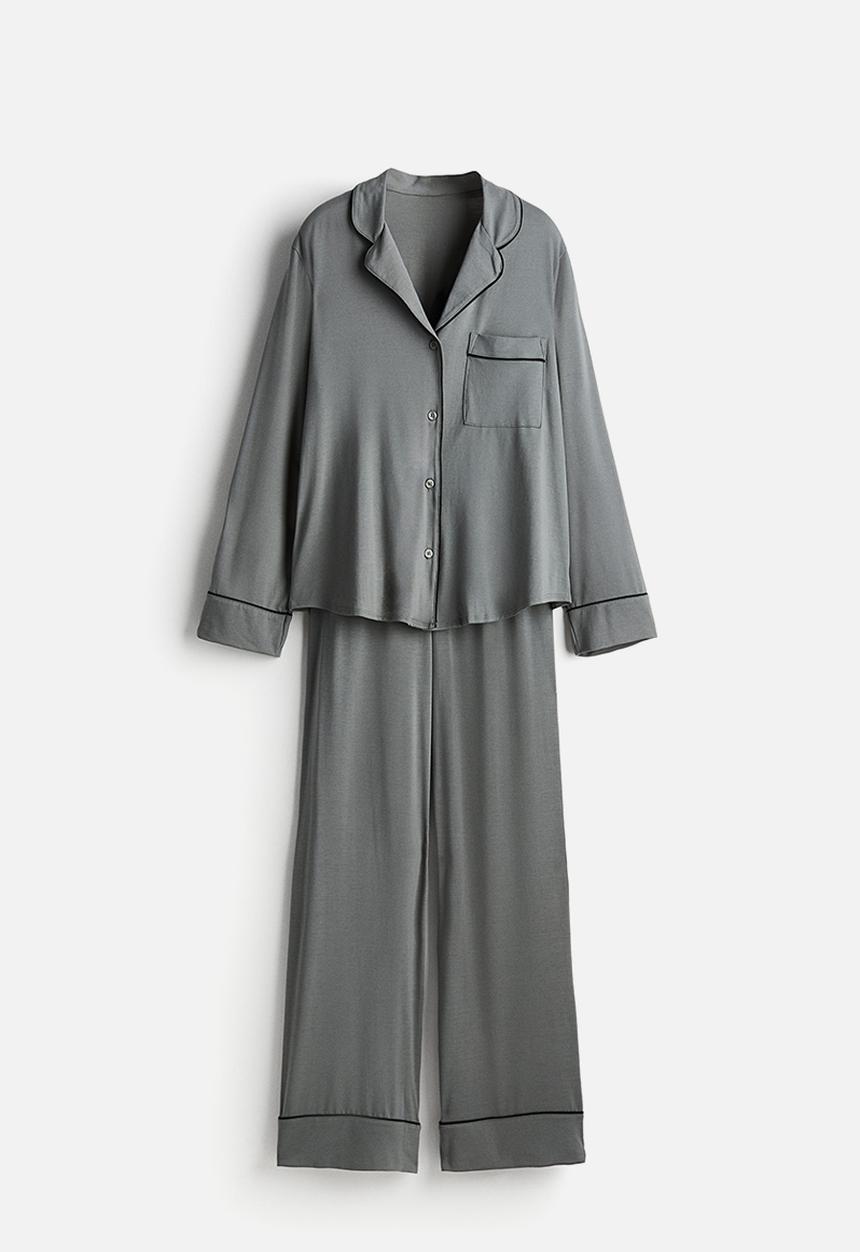 H&M - Viscose-blend pyjamas - green