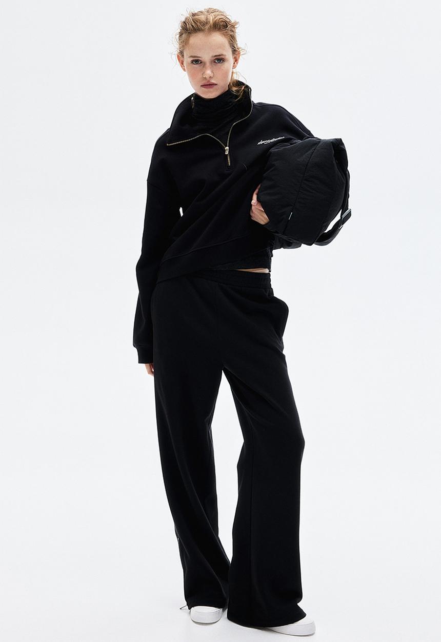 H&M - Zip-top sweatshirt - black/new york 