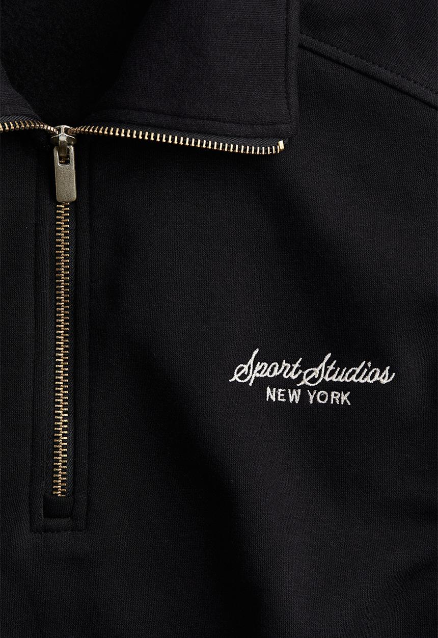 H&M - Zip-top sweatshirt - black/new york 
