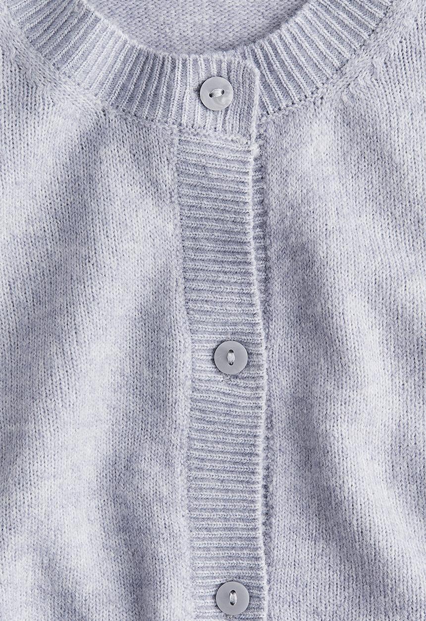 H&M - Short-sleeved fine-knit cardigan - purple