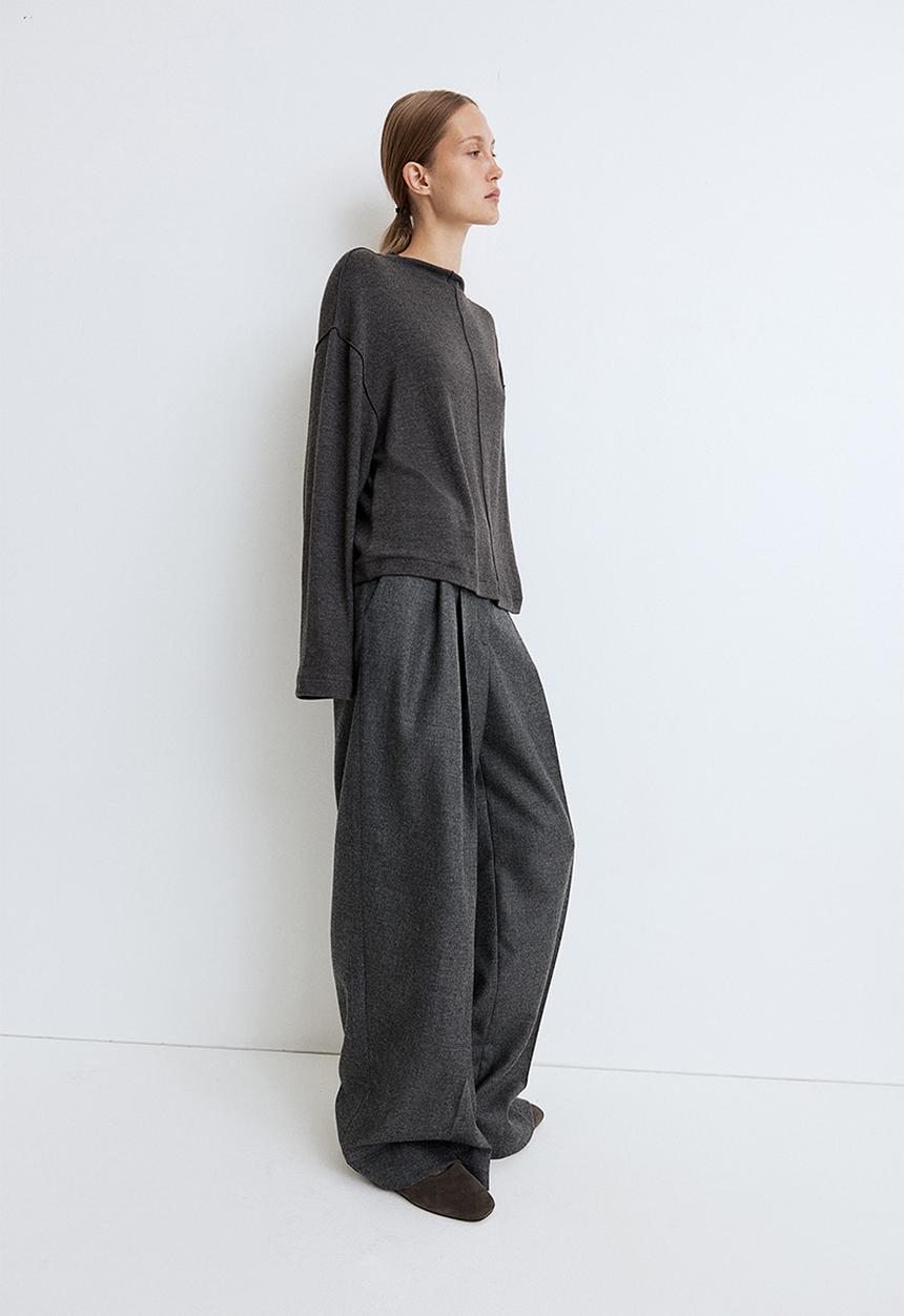 H&M - Fine-knit jumper - dark grey marl 