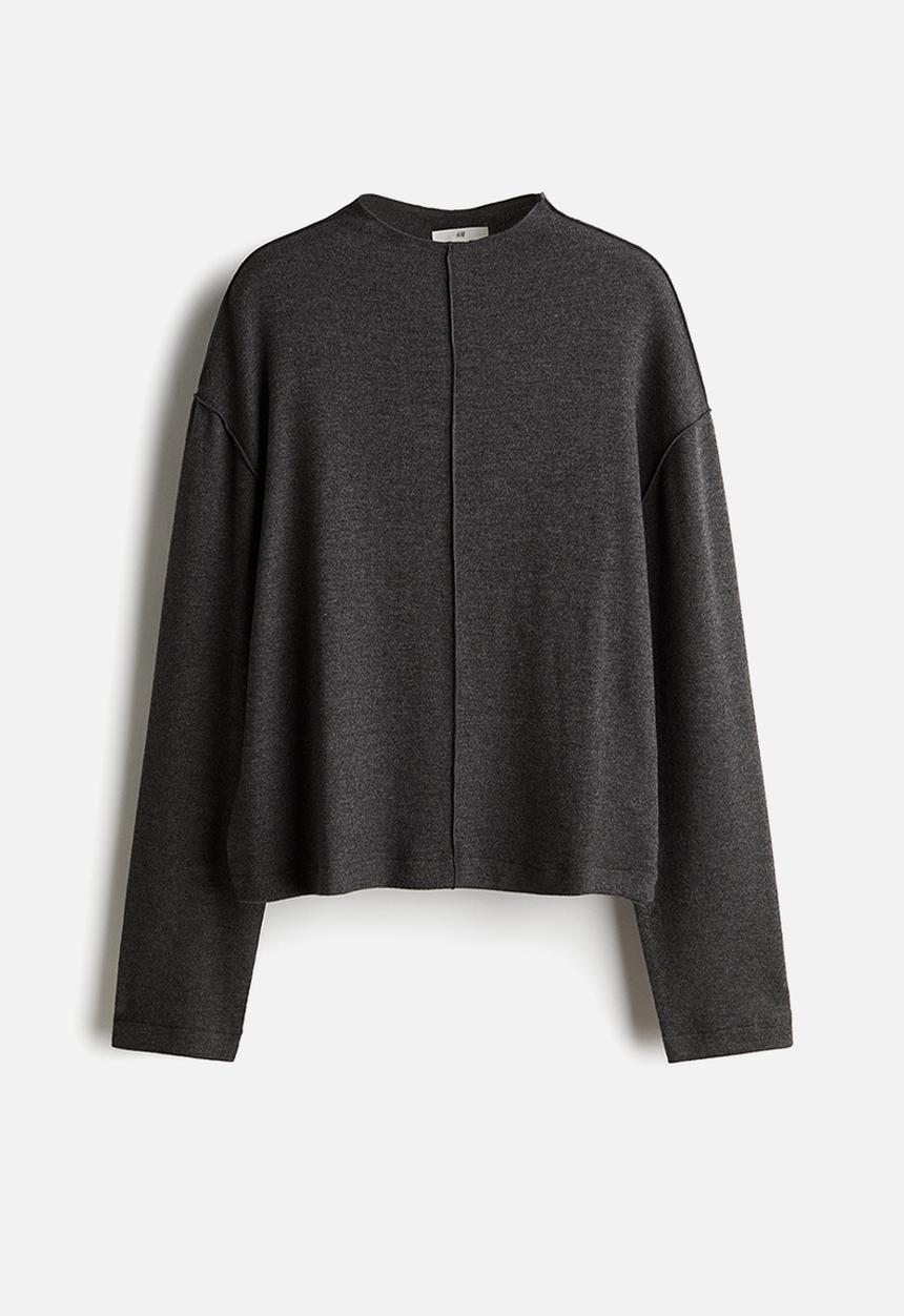 H&M - Fine-knit jumper - dark grey marl 
