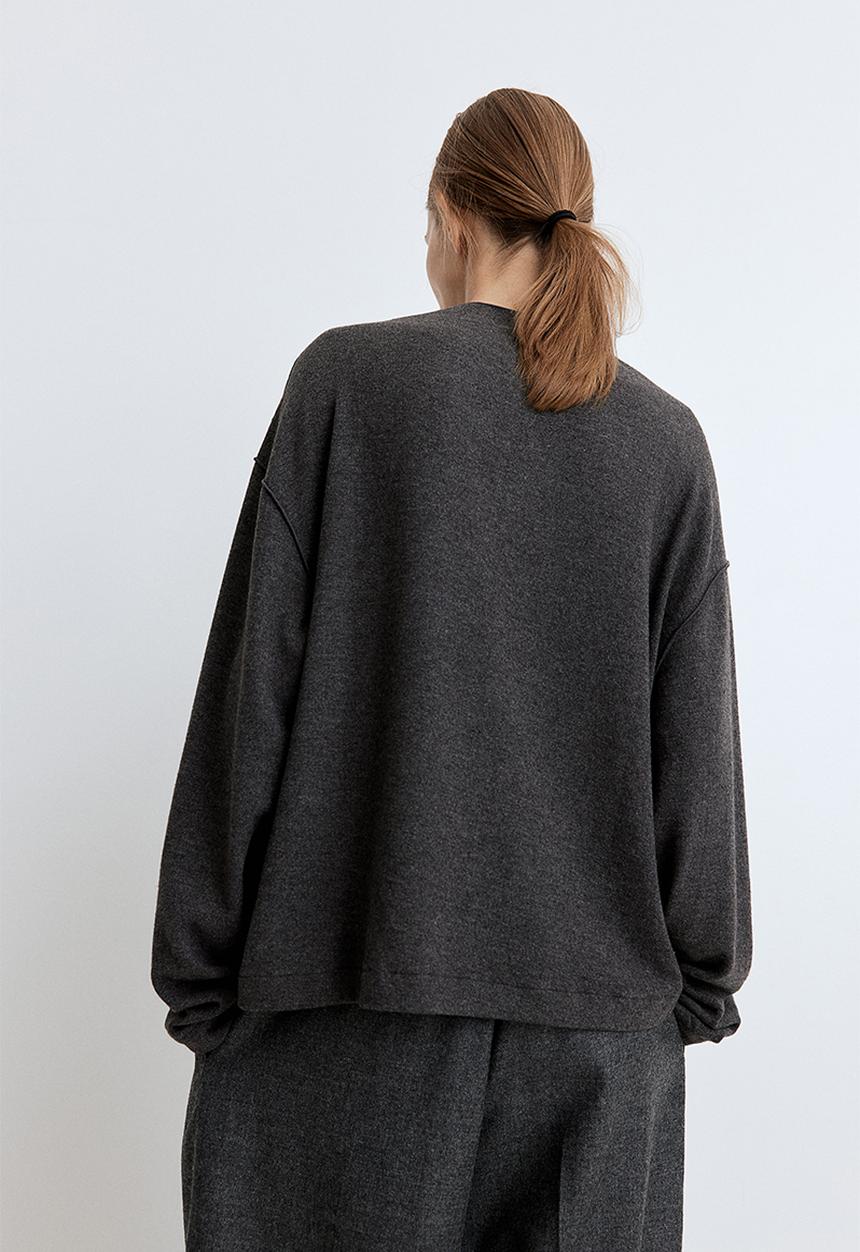 H&M - Fine-knit jumper - dark grey marl 