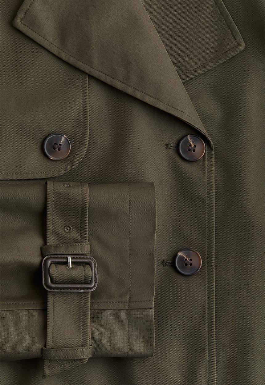 H&M - Trench-look jacket - dark khaki green