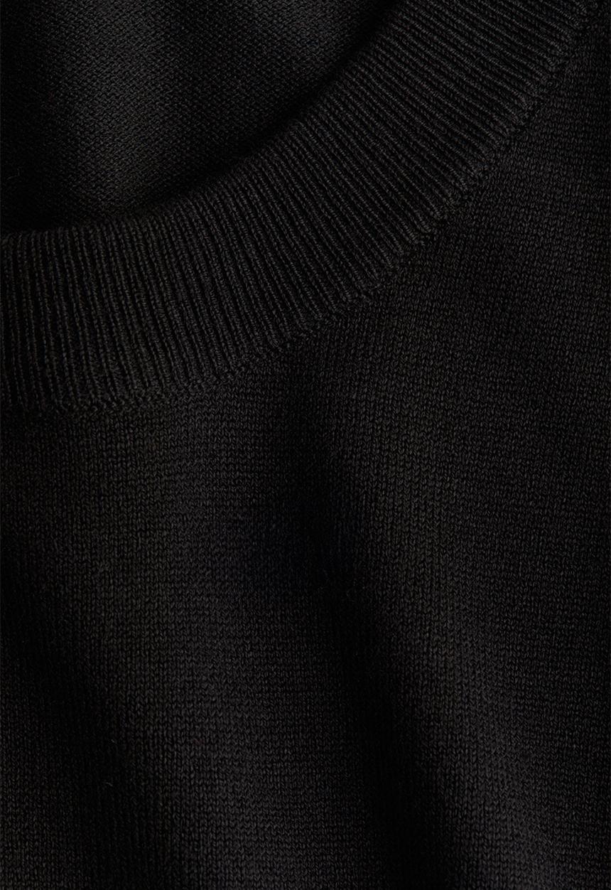 H&M - Short fine-knit jumper - black