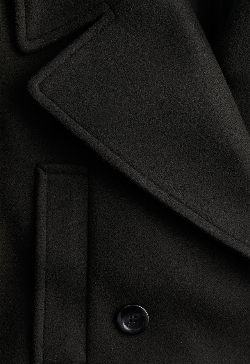 H&M - Pea coat - black