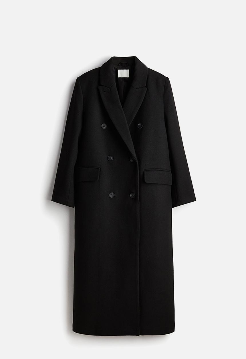 H&M - Oversized maxi coat - black