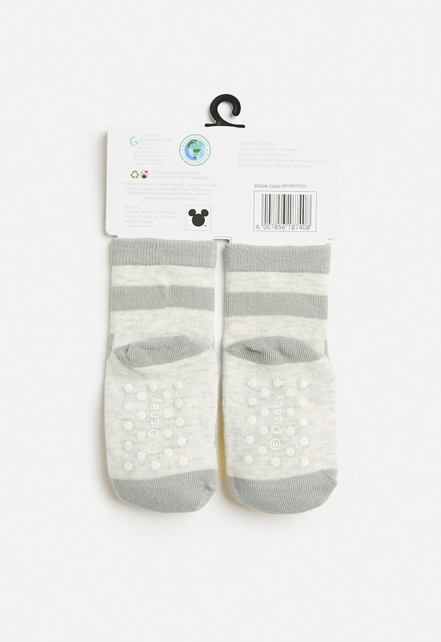 The Character Group (Legacy) - Winnie the pooh rattle socks - grey