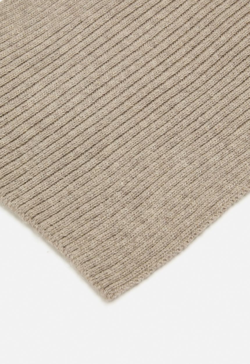 H&M - Rib-knit scarf - beige