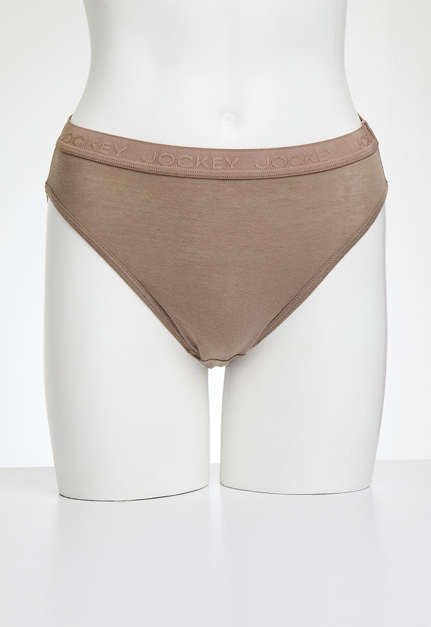 Jockey - 5 Pack plain tonal elastic french cut - black/taupe/lilac/cherry/capp