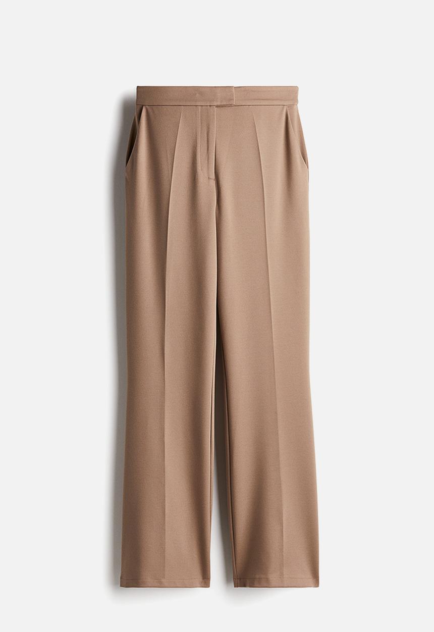 H&M - Flared jersey trousers - beige