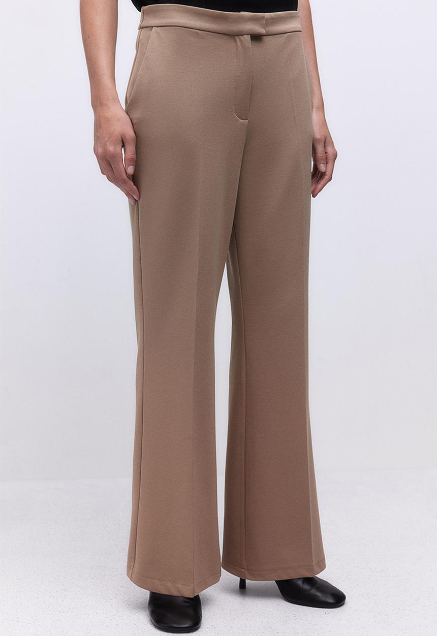 H&M - Flared jersey trousers - beige