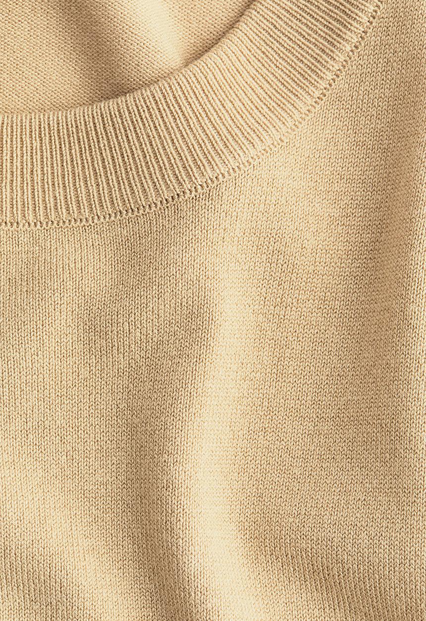 H&M - Short fine-knit jumper - beige