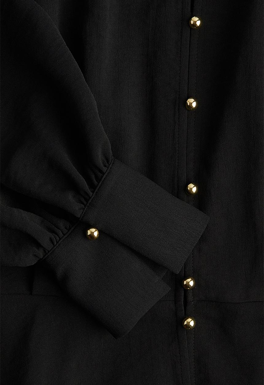 H&M - Long-sleeved dress - black
