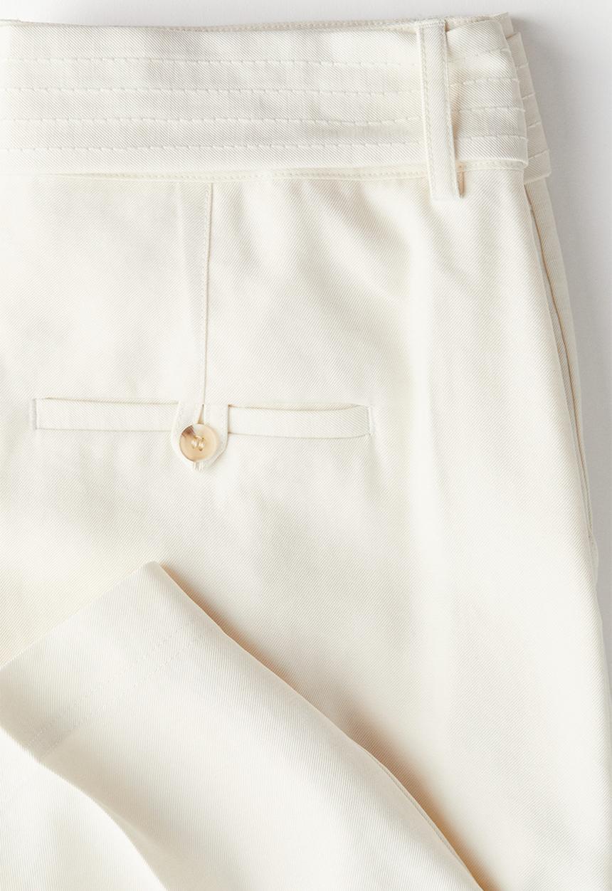 H&M - Belted trousers - white