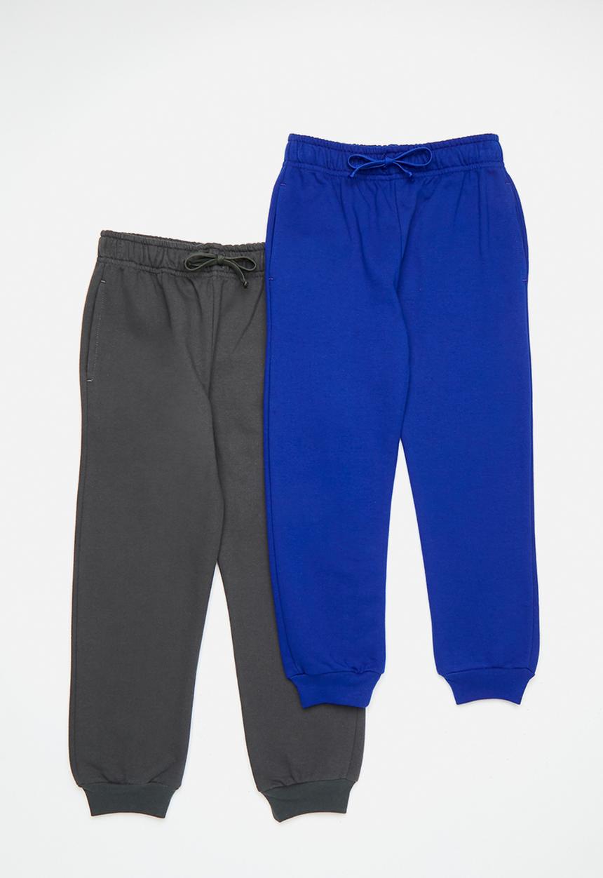 Pop Candy - 2 Pack joggers-royal blue & grey