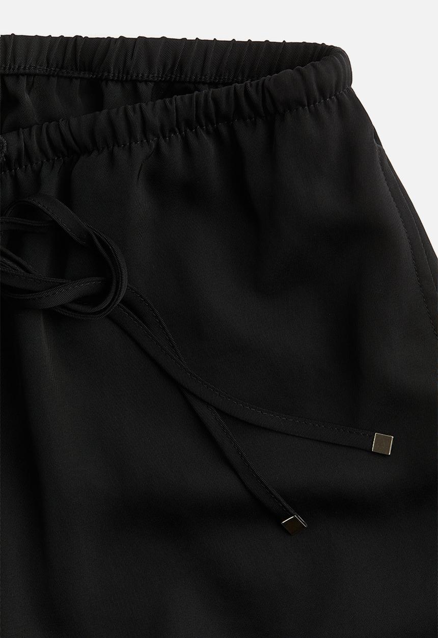 H&M - Wide drawstring trousers - black