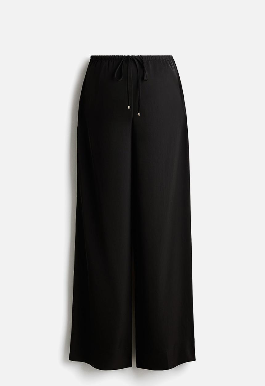 H&M - Wide drawstring trousers - black