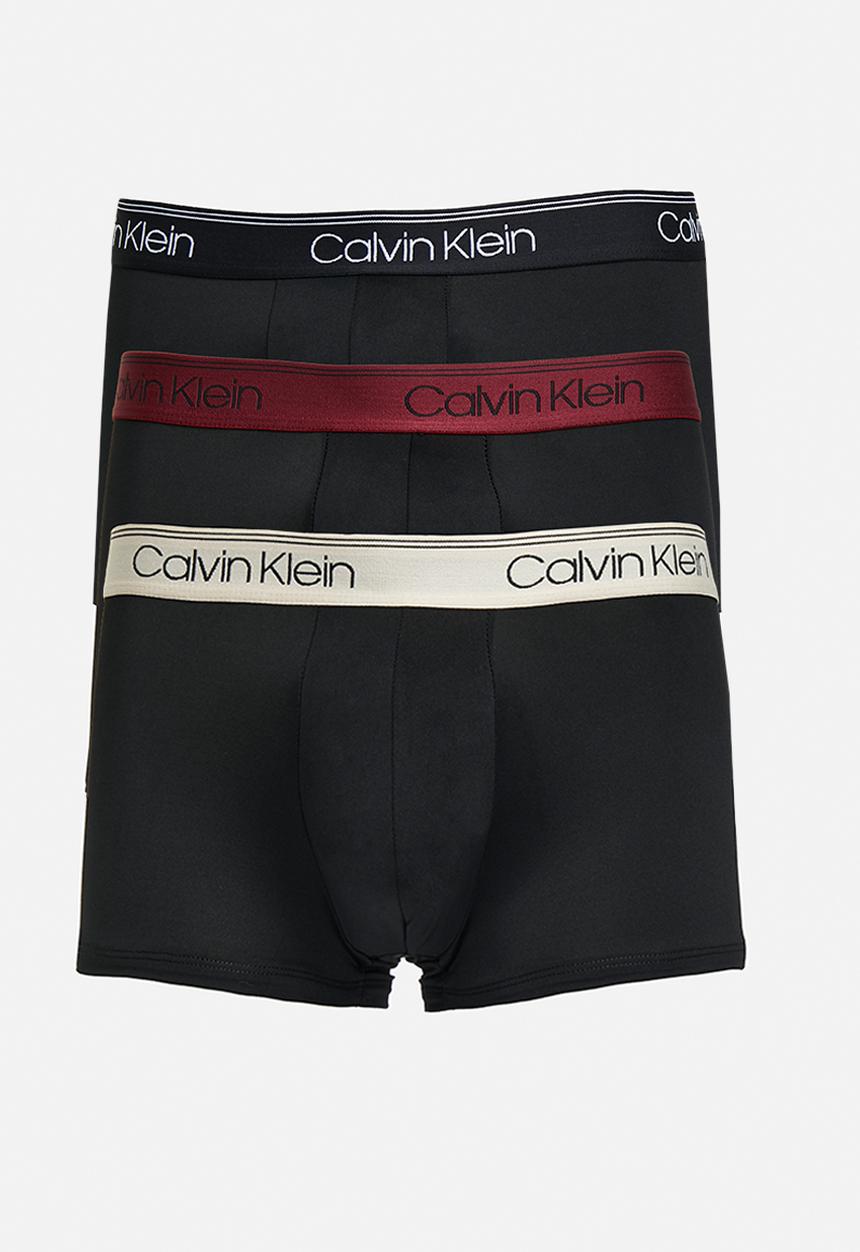 Calvin Klein - Low Rise Trunk 3 Pack - B- Black, Syrah, Cocoon Wbs