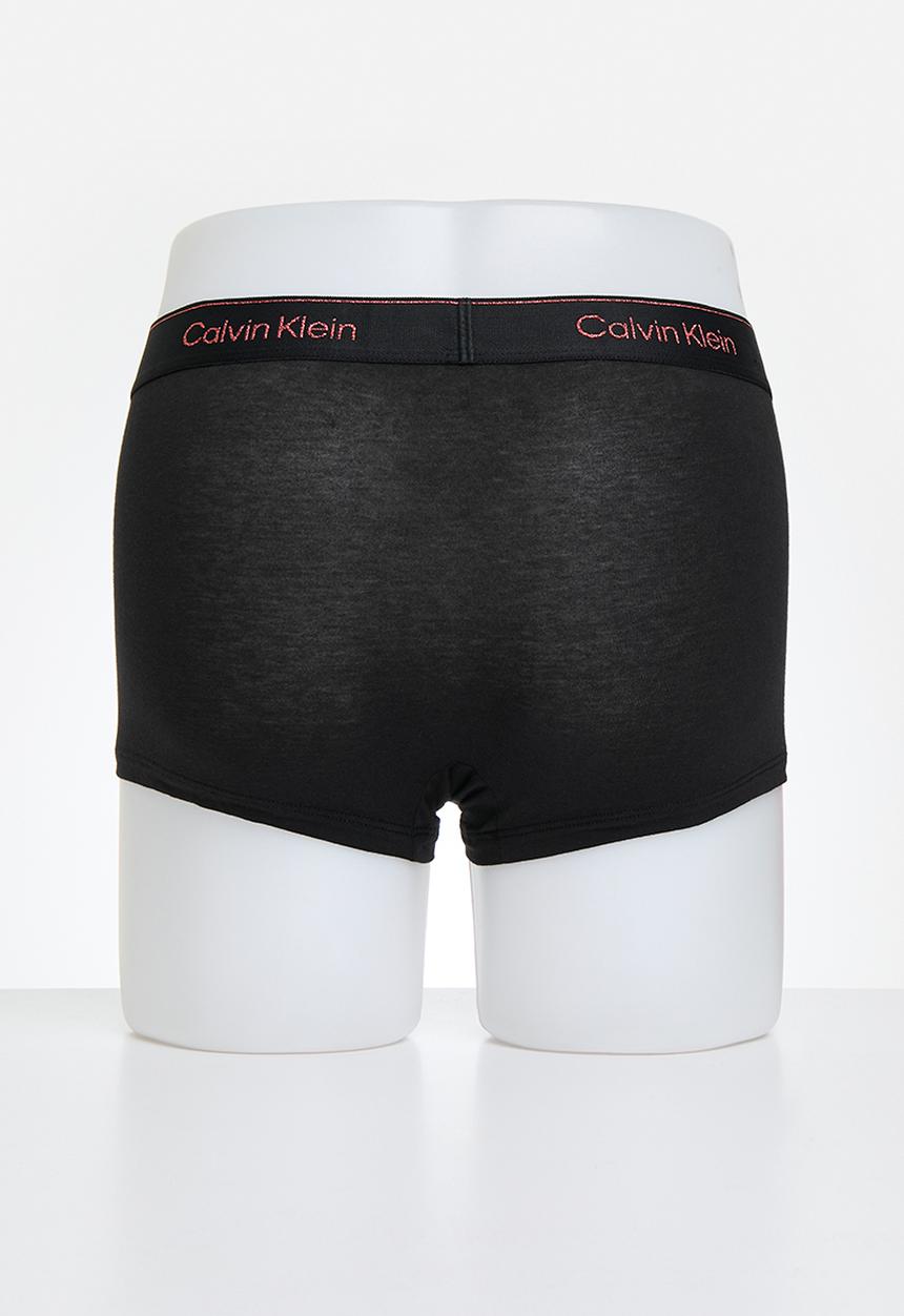 Calvin Klein - Low Rise Trunk 3 Pack - B- Silver, Red, Silver Lurex Lgs