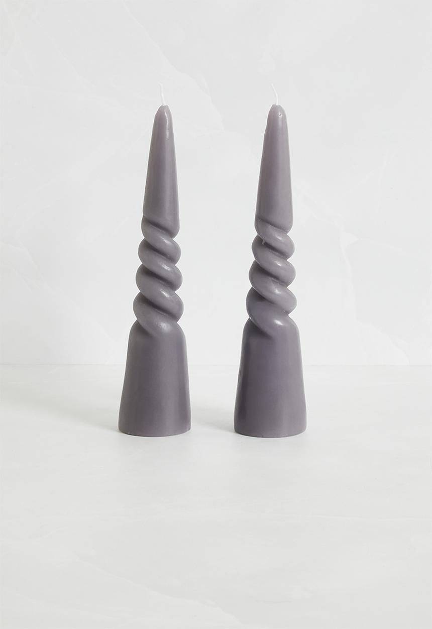 Sixth Floor - Set 2 Candle Twisted - Lilac