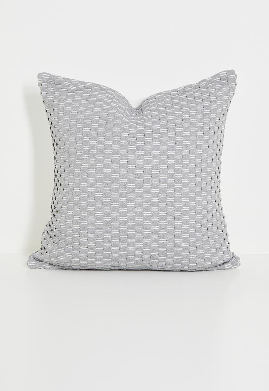 Sixth Floor - Zuri embroidered cushion cover - Grey