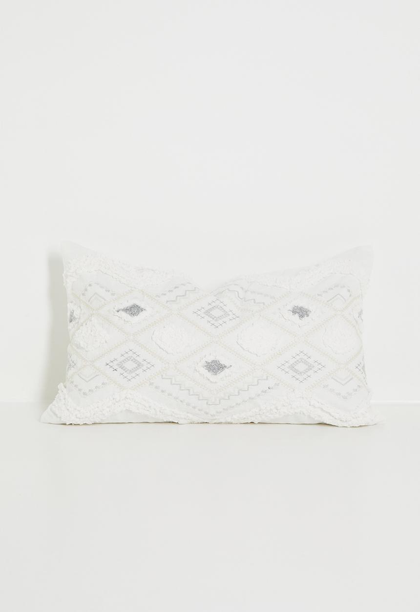 Sixth Floor - Chenille cushion cover - White