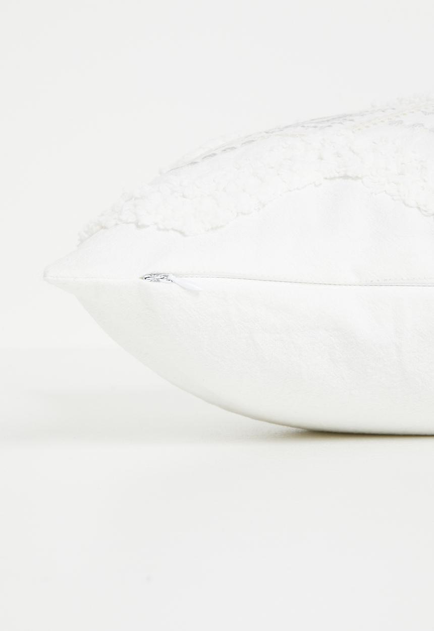 Sixth Floor - Chenille cushion cover - White