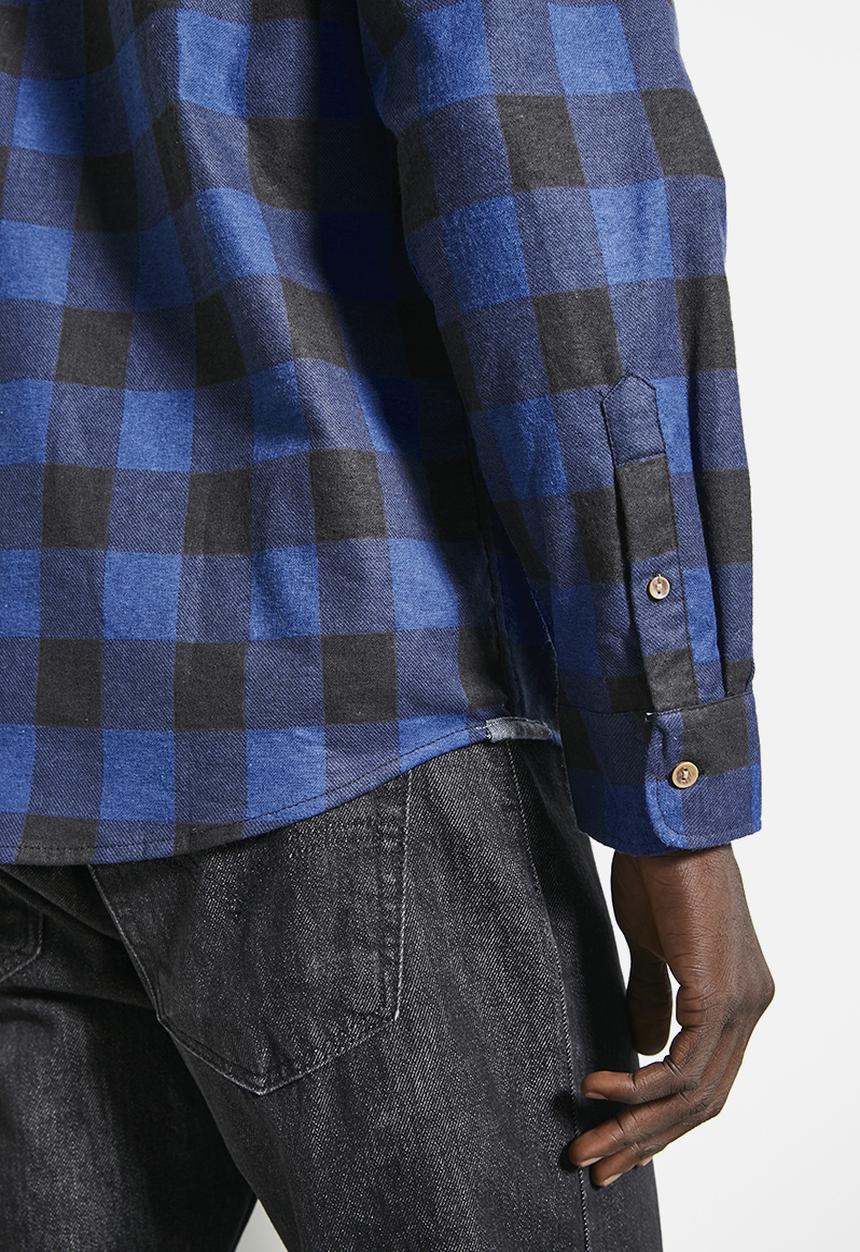 Brave Soul - Shirts - Blue & Black