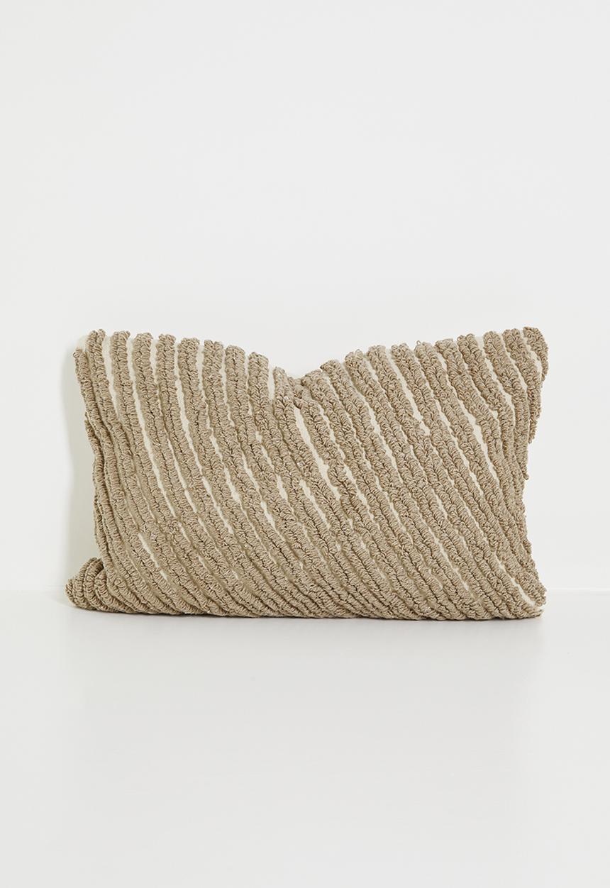 Sixth Floor - Lines embroidered cushion cover - Multi