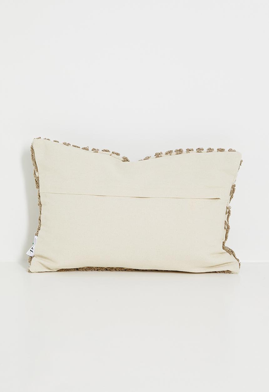 Sixth Floor - Lines embroidered cushion cover - Multi