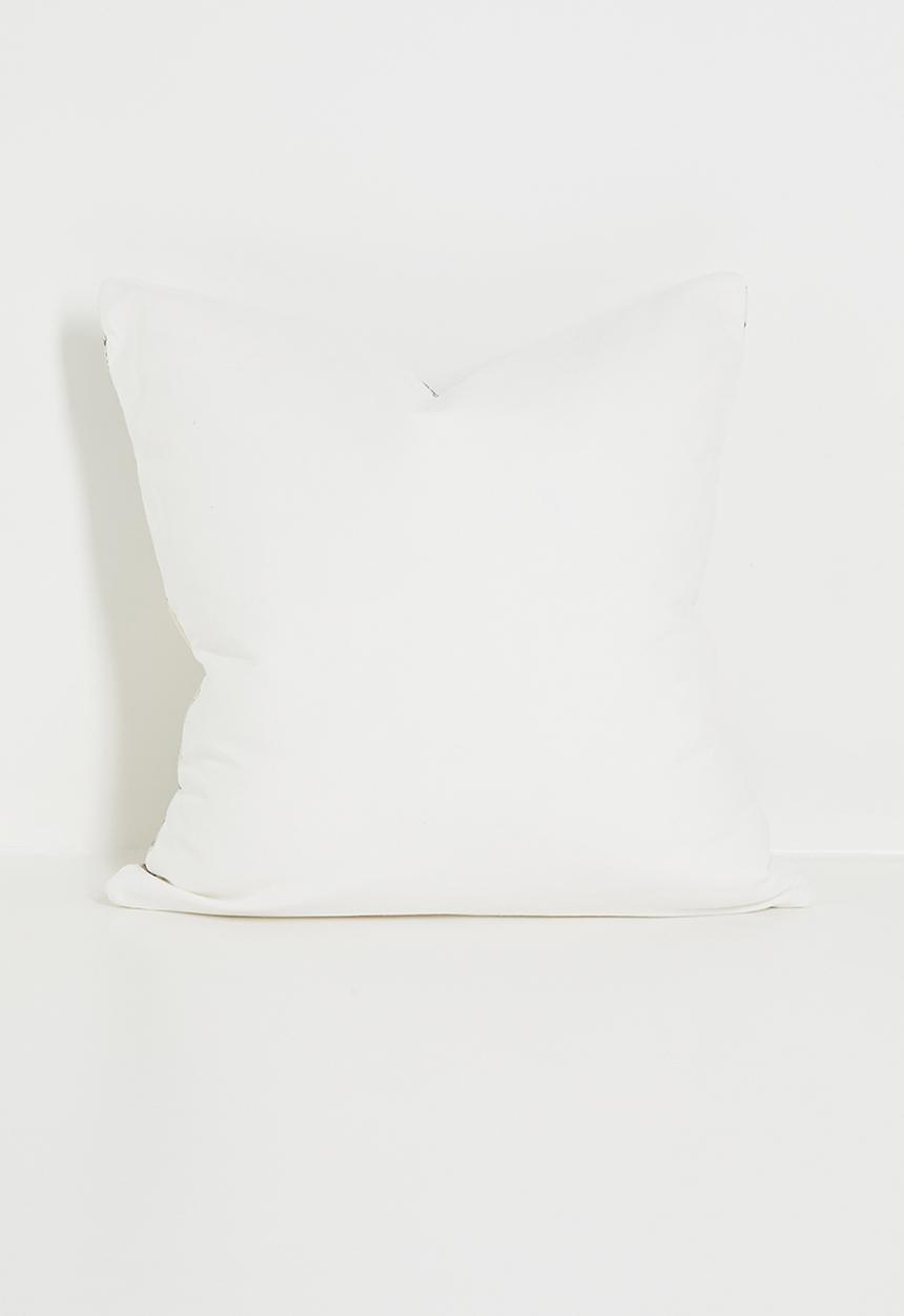 Sixth Floor - Riva embroidered cushion cover - Natural
