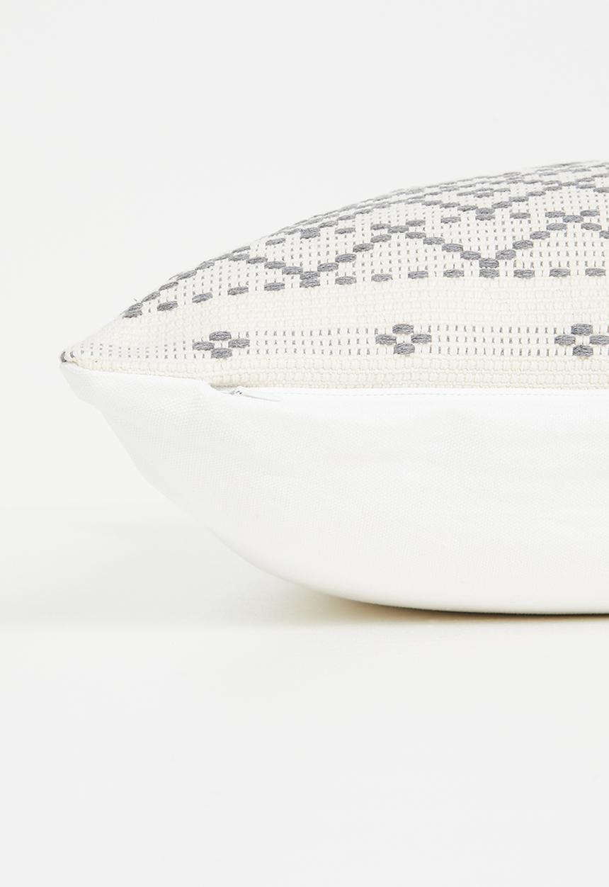 Sixth Floor - Riva embroidered cushion cover - Natural