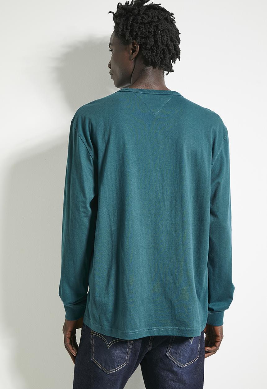 Tommy Hilfiger - Tjm Reg Badge Long sleeve Tee - Deep Seawater