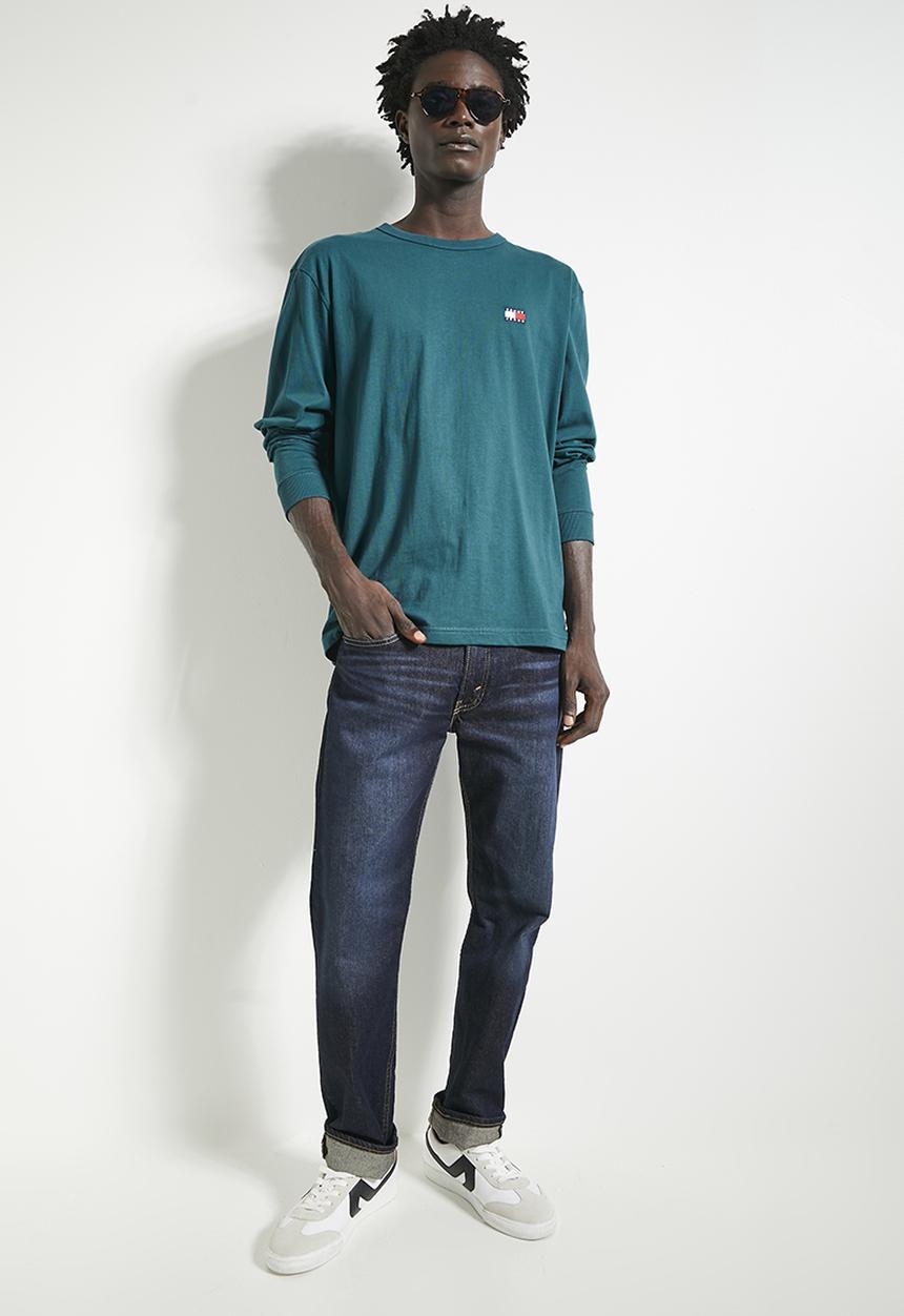 Tommy Hilfiger - Tjm Reg Badge Long sleeve Tee - Deep Seawater