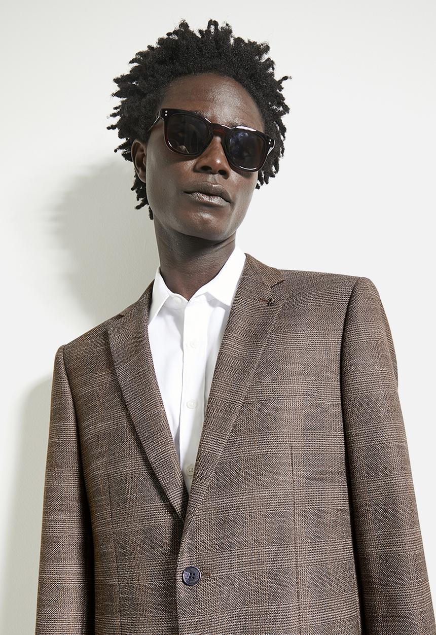 POLO - Mens Custom Fit Check Blazer - Rust