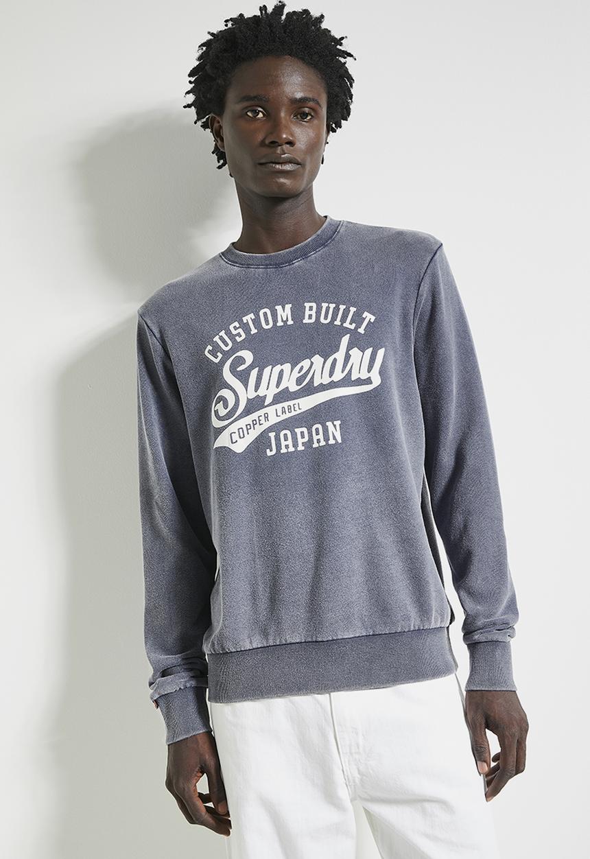 Superdry. - Vintage Wash Relaxed Crew - Lauren Navy