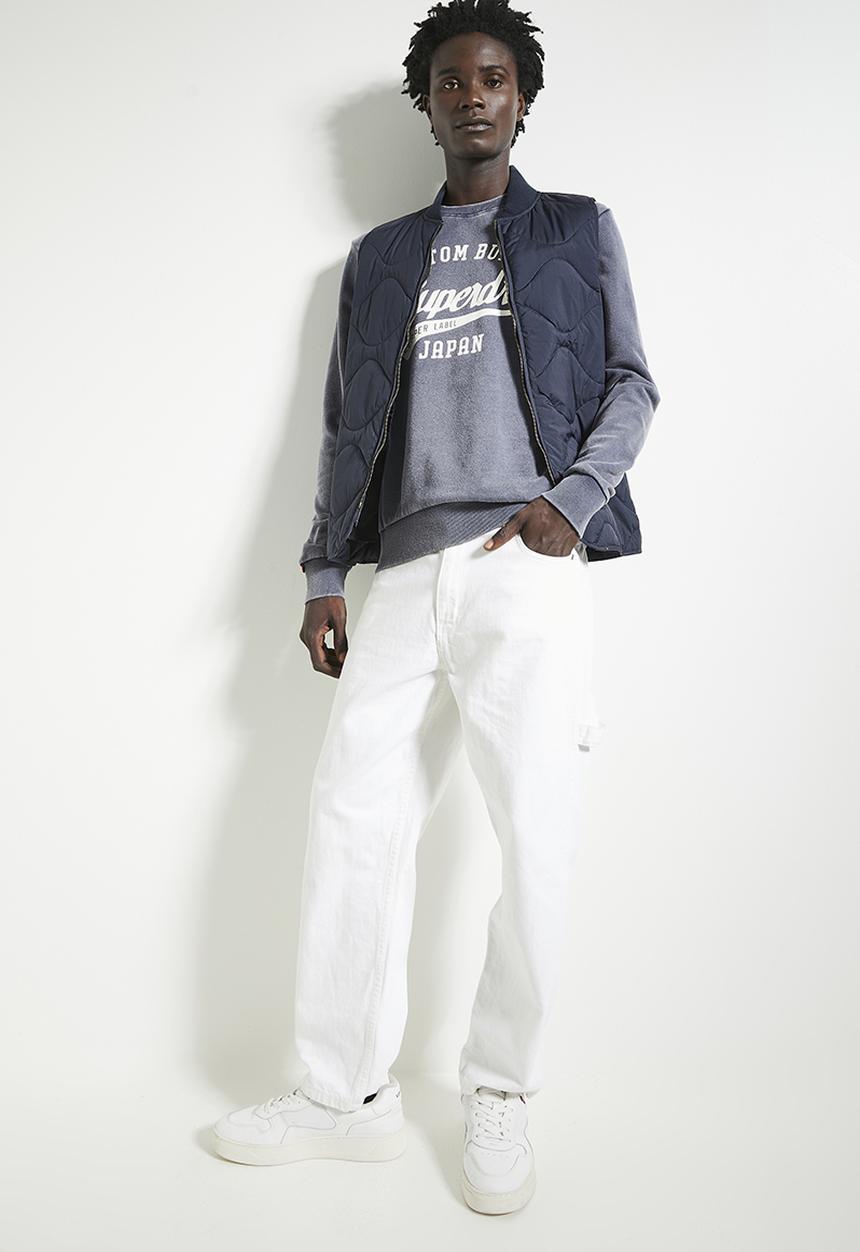 Superdry. - Vintage Wash Relaxed Crew - Lauren Navy