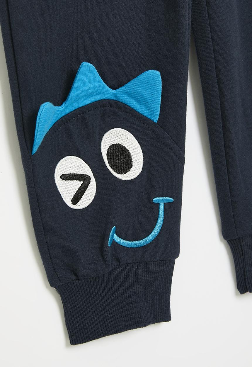 Pop Candy - Applique sweat pants - blue