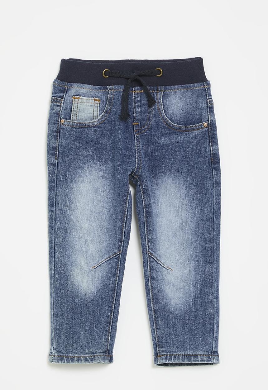 Pop Candy - Elasticated waist jeans - navy blue