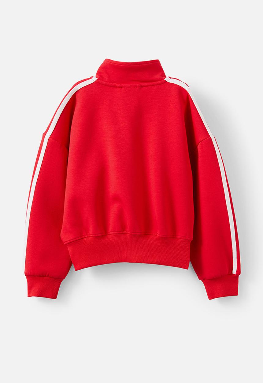 Cotton On - Active long sleeve zip through - varsity red