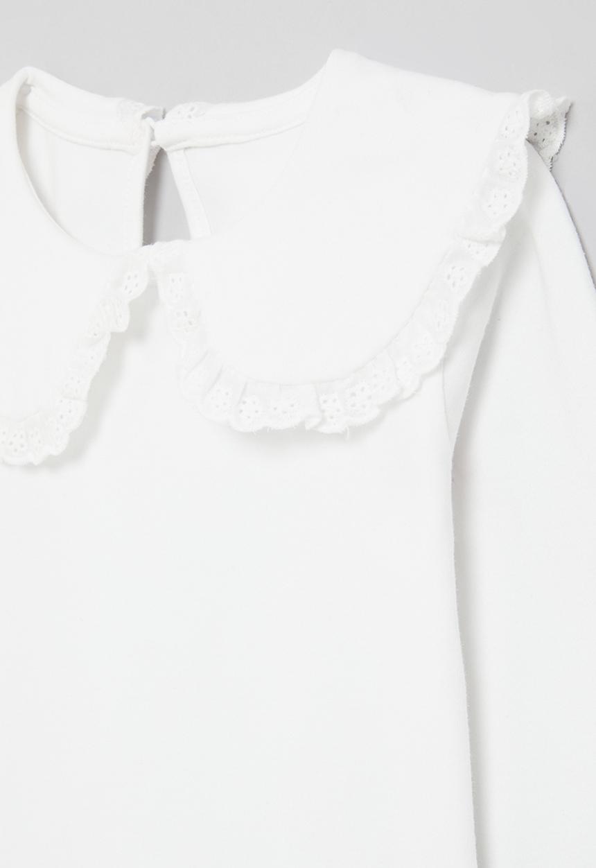 Pop Candy - Peter pan collar tee-white