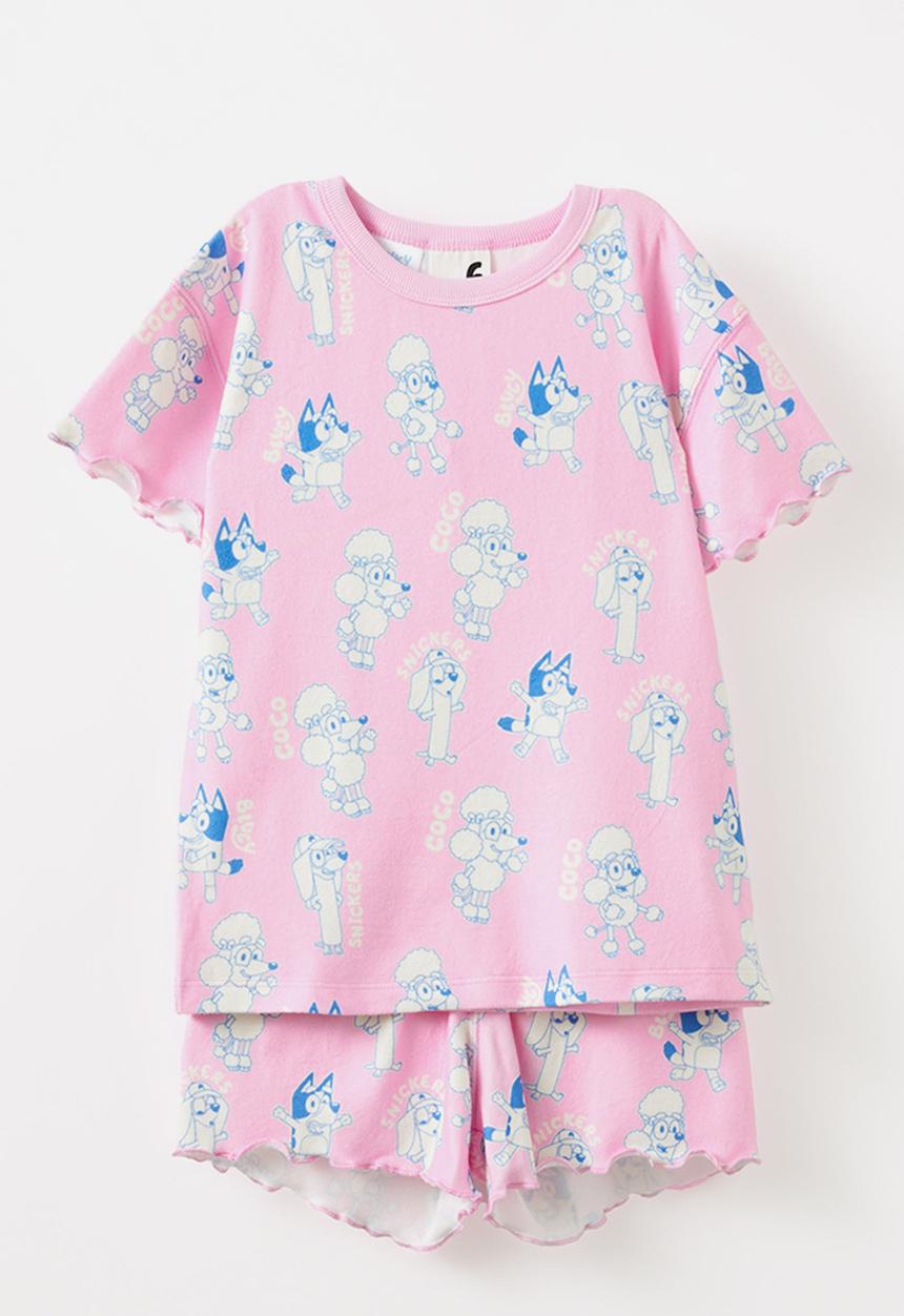 Cotton On - Dani short sleeve pyjama set licensed - lcn blu fairy pink/coco