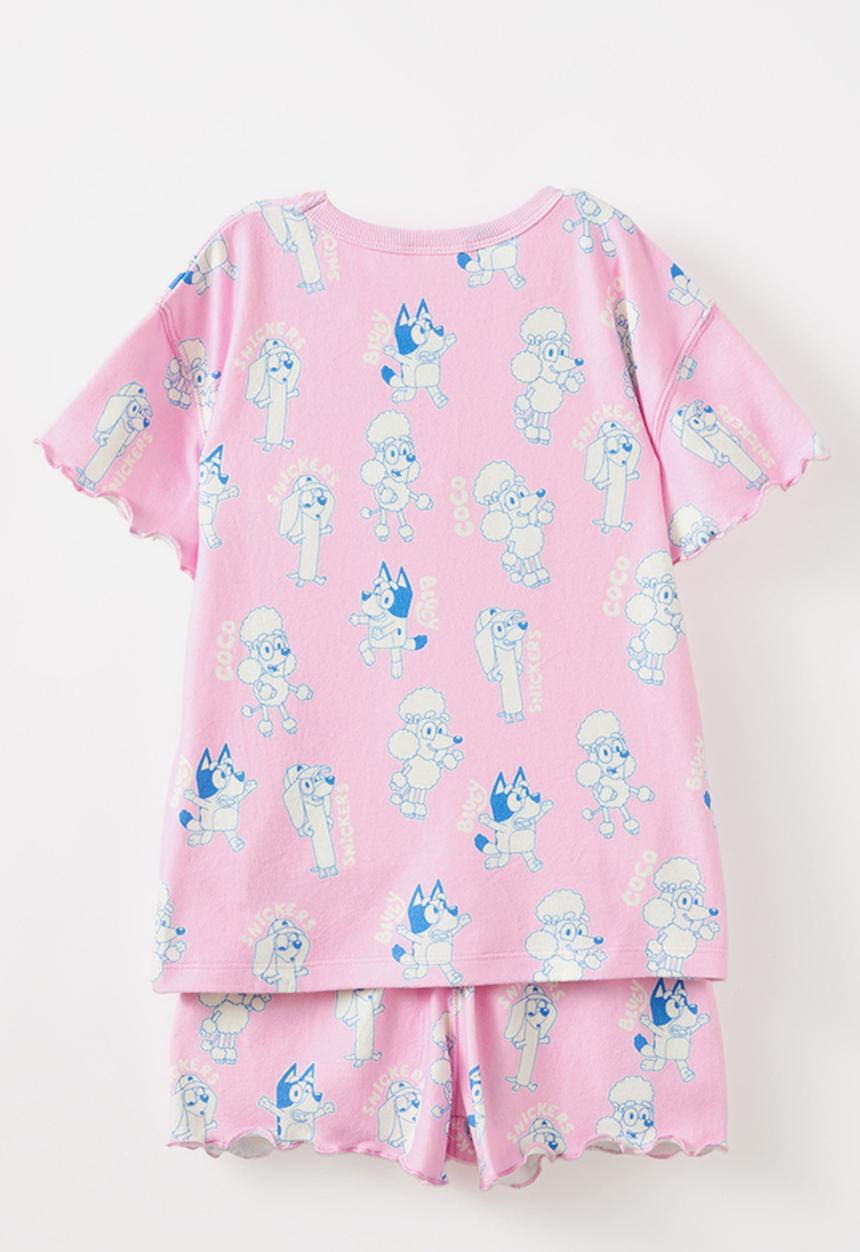 Cotton On - Dani short sleeve pyjama set licensed - lcn blu fairy pink/coco