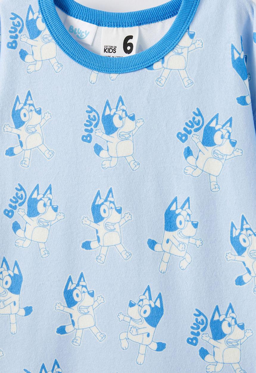 Cotton On - Damon short sleeve pyjama set license - lcn blu dawn blue/bluey yardage